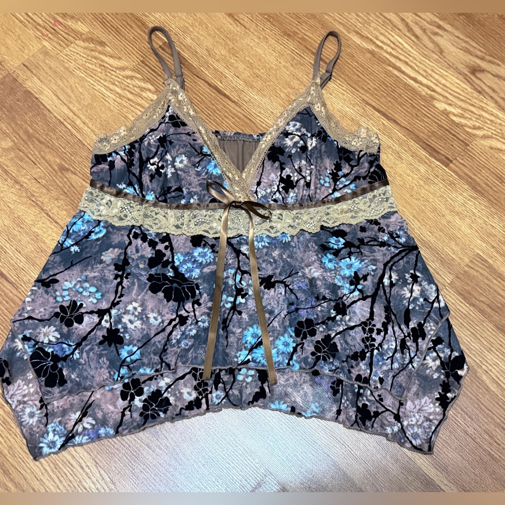 Adjustable Straps Floral Tank Top Size XL NEW